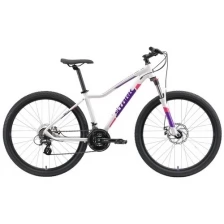 Женский велосипед Stark Viva 27.2 D, год 2021, ростовка 16, цвет Белый-Фиолетовый