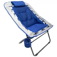 Кресло складное кемпинговое мягкое с подушкой для пикника, рыбалки, дачи