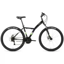 Велосипед FORWARD DAKOTA 27,5 2.0 D (27,5" 18 ск. рост. 16.5") 2022, черный/ярко-зеленый, RBK22FW276