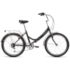 Велосипед FORWARD VALENCIA 24 2.0 (24" 6 ск. рост. 16") 2022, черный/оранжевый, RBK22FW24075