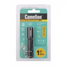 Camelion LED51532 (фонарь, черн., LED Xpe, Zoom, 3 реж 1XLR03, алюм., откр. блистер)