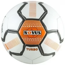 Мяч футбольный NOVUS TURBO, PVC бел/чёрн/оранж., детский, р.3, м/ш, 300-340г, окруж 56-58