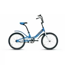 Детский велосипед FORWARD Scorpions 20 1.0 2021, синий/белый, рост 10.5"