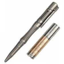 Ручка тактическая FENIX T5Ti + фонарь 15th. Цвет ручки синий.