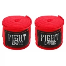 Бинт боксёрский FIGHT EMPIRE эластичный 4763319, длина 3 м, цвет красный