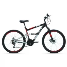Горный велосипед ALTAIR MTB FS 26 2.0 disc 2020-2021, синий/красный
