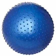 Мяч гимнастический массажный, фитбол, для фитнеса, для занятий спортом, диаметр 55 см, ПВХ, серебристый