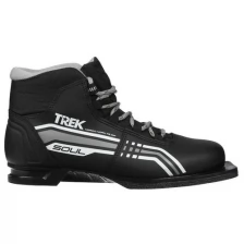Trek Ботинки лыжные TREK Soul NN75 ИК, цвет чёрный, лого серый, размер 35