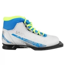 Trek Ботинки лыжные женские TREK Winter 3 NN75, цвет белый, лого синий, размер 30