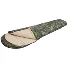 Спальный мешок Jungle Camp Fisherman, трехсезонный, левая молния, цвет: камуфляж