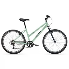 Велосипед ALTAIR MTB HT 26 low (26" 6 ск. рост 17") 2020-2021, фиолетовый/белый, RBKT1M166010