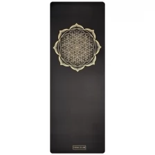 Yoga Club Каучуковый йога коврик Flower Gold Pro 185*68*0,45 см (185 см / 4,5 мм)