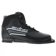 Ботинки лыжные ТRЕК Skiing NN75 НК, цвет чёрный, лого серый, размер 37