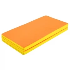 Мат 100 х 100 х 6 см, 1 сложение, oxford, цвет жёлтый/оранжевый