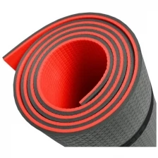 Коврик спортивный для фитнеса и йоги Isolon Sport 10 мм, 180х60 см красный/черный