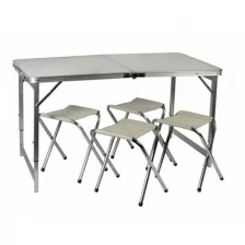 Набор алюминиевый стол EastShark + 4 стула 60*120 см