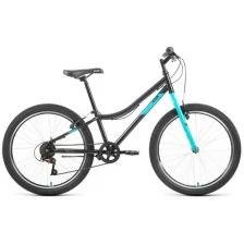 Велосипед ALTAIR MTB HT 24 1.0 2022 рост 12" черный/голубой