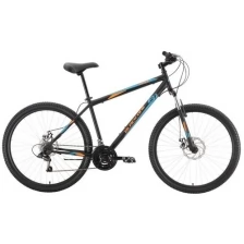 Велосипед горный с колесами 27,5" Black One Onix 27.5 D чёрный/ оранжевый/ синий рама 20", 21 скорсоть