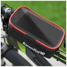 Велосумка на раму 19х9х10см c чехлом для телефона InnoZone черная