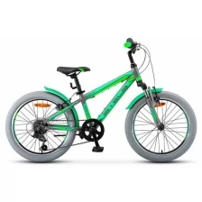 Детский городской велосипед Stels с колесами 20" Pilot 260 Gent V010 сине-зелёный 6 скоростей, алюминиевая рама