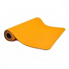 Коврик гимнастический / коврик для йоги TPE, 183 x 61 x 0,6 см, оранжевый