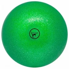 Мяч для художественной гимнастики GO DO. Диаметр 19 см. Цвет: зелёный с глиттером..