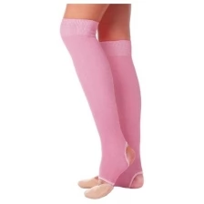 Grace Dance Гетры для танцев №5, без носка и пятки, L= 50 см, цвет розовый