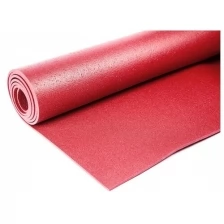 Коврик для йоги и фитнеса RamaYoga Yin-Yang Light, бордовый, размер 220 x 60 х 0,3 см