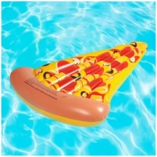 Надувной матрас "Пицца", плот надувной в виде пиццы, надувной матрас для плавания, гигантский кусок пиццы
