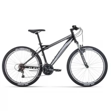 Велосипед FORWARD FLASH 26 1.0 (2021) (Велосипед FORWARD FLASH 26 1.0 (26" 21 ск. . 17") , черный/серый, RBKW1M16G005)