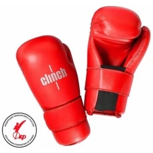 Перчатки полуконтакт Clinch Semi Contact Gloves Kick красные (размер S)