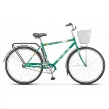 Велосипед городской STELS Navigator-300 Gent (28") рама 20", Зеленый, с корзиной