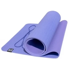 Коврик гимнастический / коврик для йоги TPE, 183 x 61 x 0,6 см, голубой