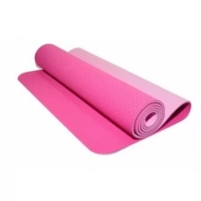 Коврик гимнастический / коврик для йоги TPE, 183 x 61 x 0,6 см, розовый