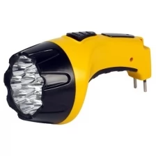 Аккумуляторный светодиодный фонарь 15 LED с прямой зарядкой Smartbuy, желтый (SBF-85-Y)/60