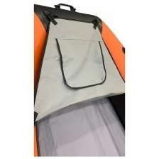Носовая сумка для лодки из ПВХ универсальная серая