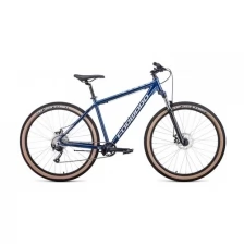 Велосипед FORWARD BURAN 29 2.0 DISC (29" 9 ск. рост. 19") 2021, синий/серебристый