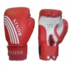 Перчатки бокс Ronin Leader красный с белыми полосами 10 унций
