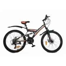 Велосипед Rook 24" TS240D чёрно-оранжевый