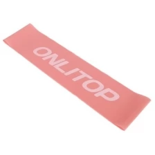 ONLITOP Фитнес-резинка, 30,5 х 7,6 см, толщина 3,5 мм, нагрузка до 3 кг, цвет розовый