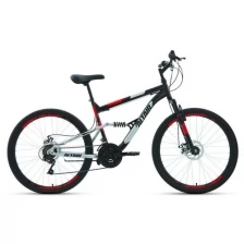 Велосипед Altair MTB FS 26 2.0 disc 18 ск черный/красный 20-21 г (RBKT1F16E018)