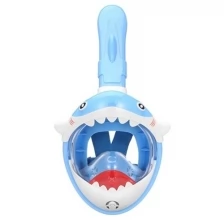 Маска для (снорклинга) плавания детская "Акула" синяя XS