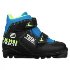 Trek Ботинки лыжные TREK Snowrock SNS ИК, цвет чёрный, лого лайм неон, размер 30