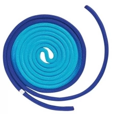 Скакалка гимнастическая многоцветная (нейлон, 3 м) Chacott (728 Темно-синий * Бирюза)