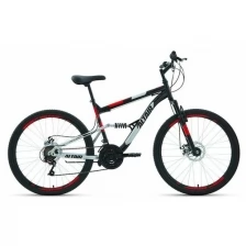 Велосипед горный с колесами 26" Altair MTB FS 26 2.0 D черно-красный 18 скоростей рама 16"