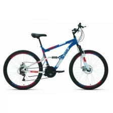 Велосипед горный с колесами 26" Altair MTB FS 26 2.0 D сине-красный 18 скоростей рама 16"