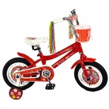 Велосипед детский двухколесный с колесами 12" Маша и Медведь красный ВН12196