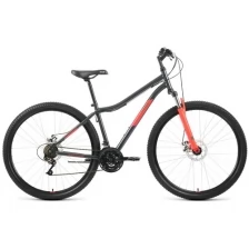 Велосипед ALTAIR MTB HT 29 2.0 D (29" 21 ск. рост. 19") 2022, темно-серый/красный, RBK22AL29171