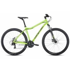 Велосипед FORWARD SPORTING 29 2.0 D (29" 21 ск. рост. 17") 2022, ярко-зеленый/черный, RBK22FW29903