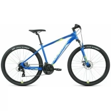 Велосипед FORWARD APACHE 27,5 2.2 S disc (рост 21" 21ск.) 2020-2021, синий/зелёный